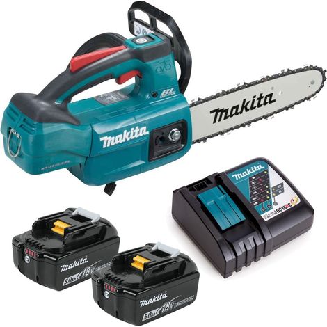 Makita DUC254RTE 18v LXT Cordless Brushless 25cm Chainsaw Top Handle 2 x 5.0ah (1/4)