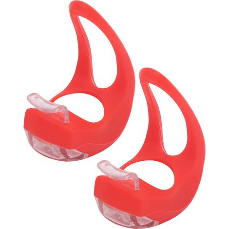 2 Stück 2-LED-Fahrradrücklicht, farbige Warnleuchte, 3 Leuchtmodi, hohe Helligkeit, wasserdicht, rot (1/5)