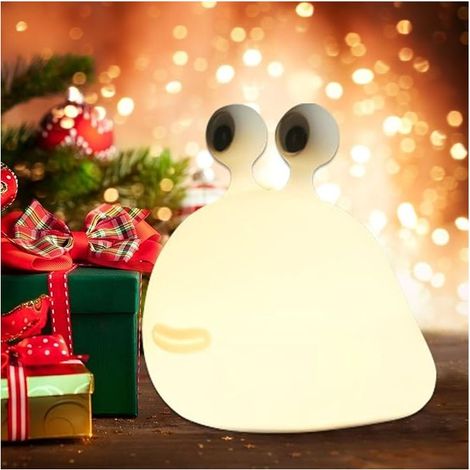 QAZQA Lampe Slug Night Light Slug pour enfant, ABS sans BPA et lampe de salle de bain pour bébé en silicone, luminosité réglable et réglage automatique, cadeau de veilleuse amusant pour les garçons fi (1/5)