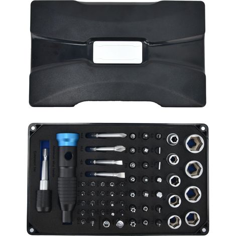 Kit de 60 tournevis de précision JM-6125, jeu d'outils pour réparation téléphone, ordinateur et électronique, fournitures domestiques précises. (1/5)