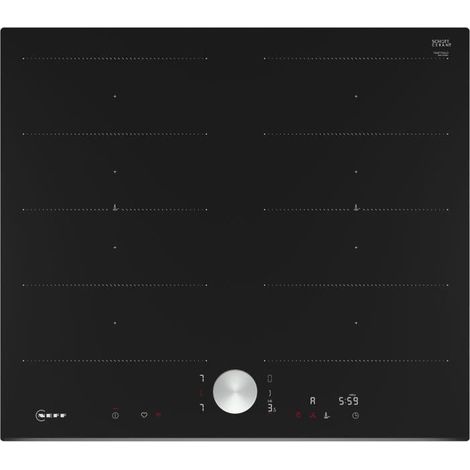 Neff – Table de cuisson induction 60cm 4 feux 7400W avec commande TwistPad – Hotte intégrée – Flex induction – T66FTX4L0 (1/5)