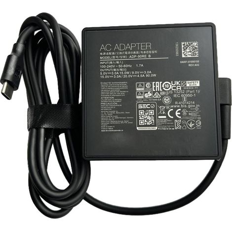 20 V 4.5A 90W Type-C Adaptateur AC Chargeur Compatible pour Vivobook S 14 S5406MA-AS96, Vivobook S 15 S5506MA, Vivobook S 15 S5507 S5507QA S5507QAD-PS96 USB-C (1/5)