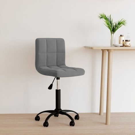Chaise de bureau pivotante Fauteuil gamer - Chaise d'ordinateur Gris foncé Velours BonneVie-91987 (1/5)