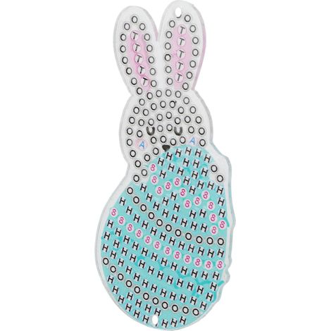 Strass-Malerei-Hasenanhänger, drehbare farbige Hängekette aus Metall und PVC, DIY-Strassmalerei-Set für Zuhause (1/5)