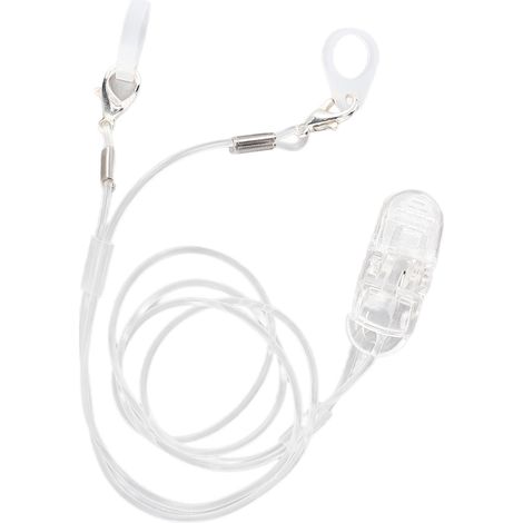 Porte-aides auditifs transparent avec clip anti-chute pour seniors, fixation sécurisée et lanière de prévention de perte. (1/5)