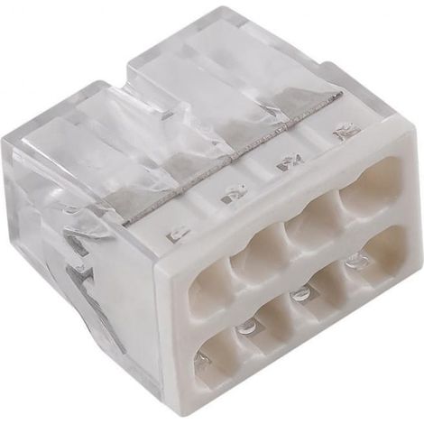 Connettore rapido 8x 2,5 mm² bianco E.4184T /50 pezzi/