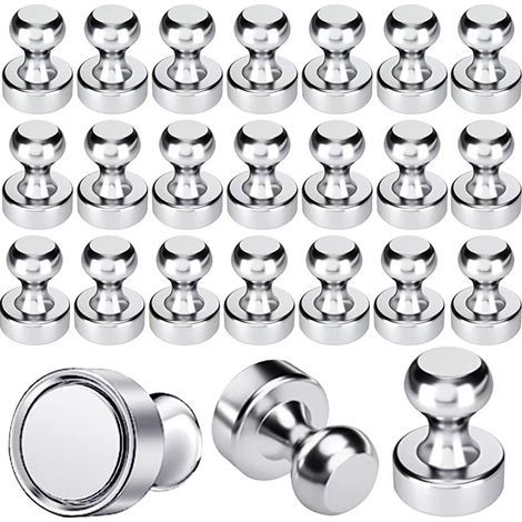 Magneti, 24 magneti in metallo, magneti potenti 12x16 mm - Magneti in acciaio inossidabile, magneti da frigo per bacheche, frigoriferi, ecc. (1/5)