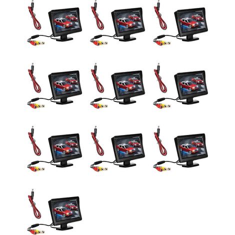 10x DC 9V-24V 4,3 Zoll Rückfahrmonitor-Set TFT LCD Auto-Rückfahrkamera Rückfahrparksystem-Monitor (ohne Kamera) (1/5)