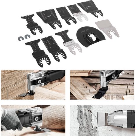 12 Stück Universal-Sägeblätter, multifunktional, für Holz, PVC-Rohre und Metall, gerade Sägeblätter Typ B (1/5)