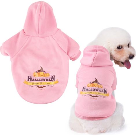 Manteaux pour animaux de compagnie à capuche pour chien (XS, rose)-Fei Yu (1/2)