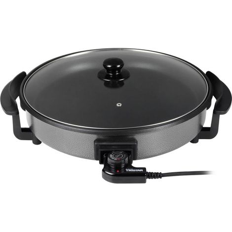Tristar  PZ-2964  Padella grill multifunzionale  Grill  Diametro 40 cm  1500W  Coperchio incluso  Manico fisso  Nero  Diametro cm (1/5)