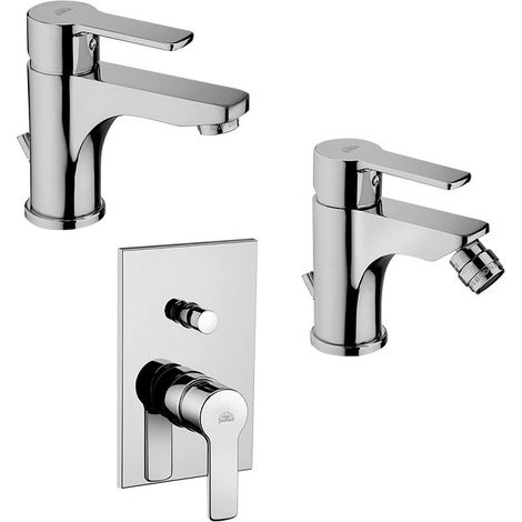 Composizione Red, miscelatori lavabo, bidet e doccia con (1/4)