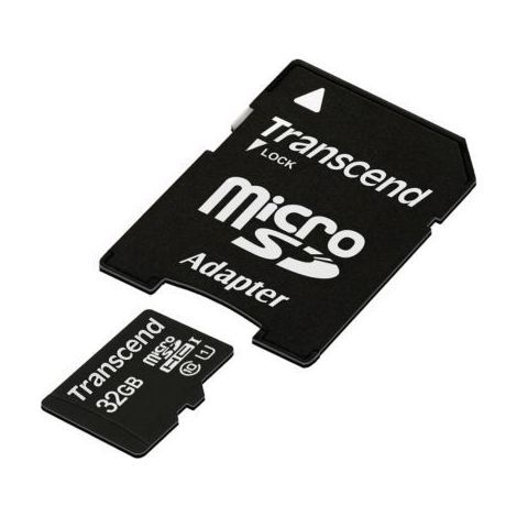 Transcend MemCard SD 32GB Micro SDHC Class 10 / inkl. SD-Adapter (TS32GUSDU1) (1/5)