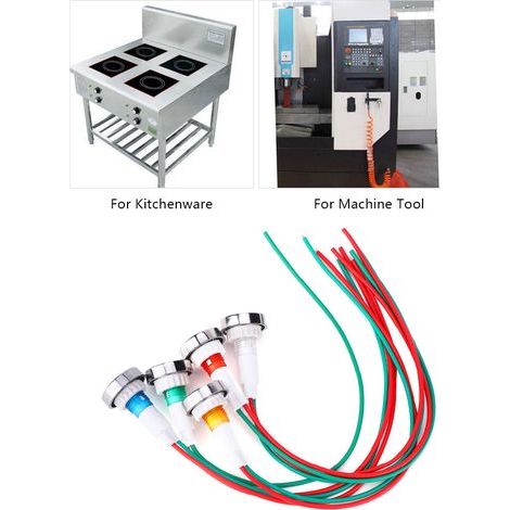 15 pièces LED 12V DC 10mm, voyant lumineux indicateur d'alimentation avec câble filaire (1/5)