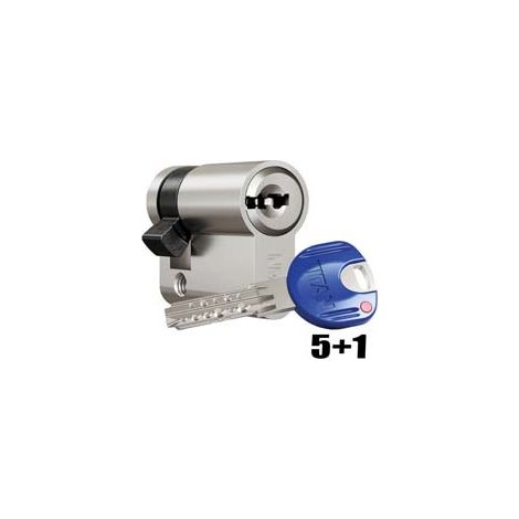 MEZZO CILINDRO EUROPEO SAGOMATO TITAN K66- - mm.40 (30x10) (K66-3010-5CH+1C/BC) - 1 pezzi CR