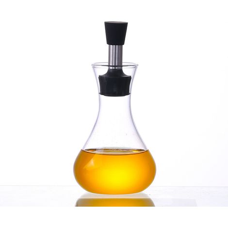 Distributeur Dhuile - Bouteille En Verre Avec Bec Verseur Anti-gouttes - Pour Huile Dolive Vinaigre Sauce De Soja - 250 Ml (1/5)