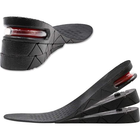 Semelles ERGOfoot – Semelles intérieures à 3 couches, talon à coussin d'air, pour femmes et hommes, différence de hauteur de 7 cm (1/5)