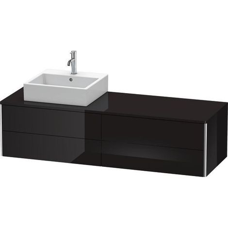 Duravit XSquare - Meuble pour lavabo 160x55x40 cm, 4 tiroirs, Taupe Matt XS4914L8383