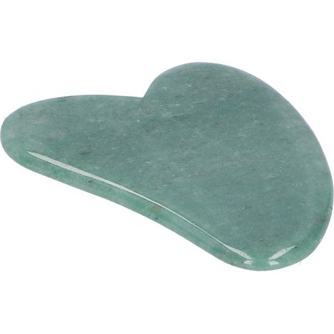 Plaque de massage grattoir en forme de cœur pour le visage, les épaules, les jambes, l'abdomen et le dos (aventurine) (1/5)
