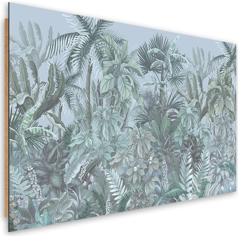 Quadro deco panel, Foglie e alberi tropicali - 120x80 (1/5)