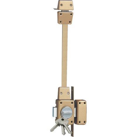 Verrou 2 points en applique Zenith 1520 à bouton cylindre 45mm – Acier embouti 20/10ème – Protection renforcée contre effraction – IsÉ