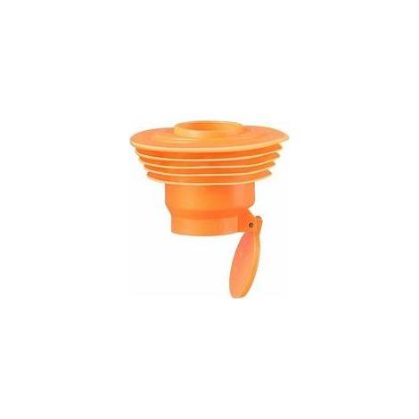 Siphon anti-refoulement en silicone lavable et anti-odeurs pour lave-linge et salle de bain – couleur orange (1/5)