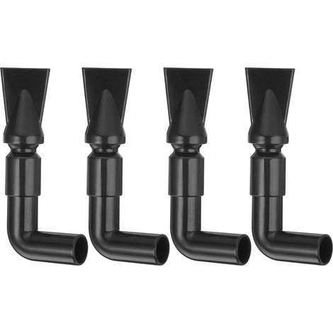 4pcs 360°Libre Rotation Plastique Aquarium Pompe Buse (Noir) 19mm/0.75" OD Plat Eau Sortie Retour Tuyau Raccord, pour Aquariums Poissons Réservoirs, Aquarium Buse (1/5)