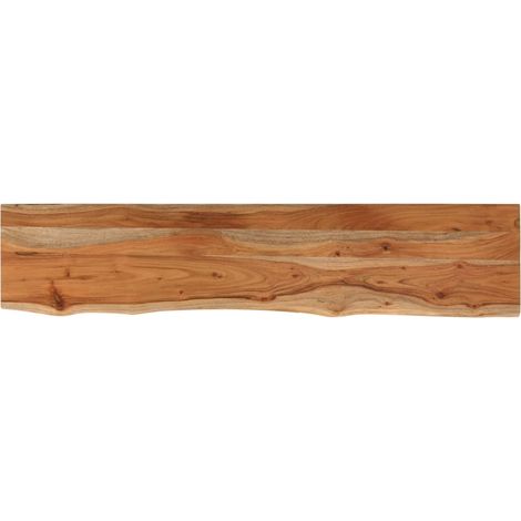 Étagère murale rectangulaire massif acacia bordure assortie