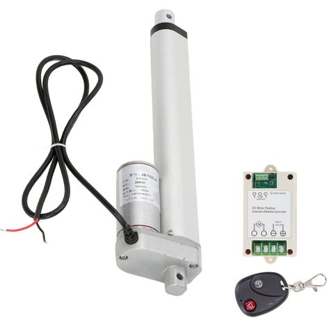 Weißer elektrischer Stellantrieb, 200 mm Hub, 750 N, Schutzart IP65, für 24-V-Elektrosofas mit Fernbedienung