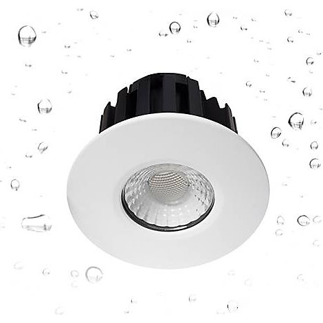 Indigo Lighting - LEWA RD 10W 790Lm 55° IP65 DIM BLANC MAT - DO36030