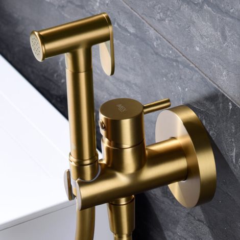Imex - Grifo Bidet Empotrado WC Oro Rosa Serie Múnich (1/5)