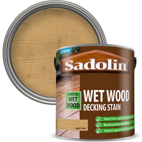 Sadolin Wet Wood Decking Stain - Light Oak - 2.5L