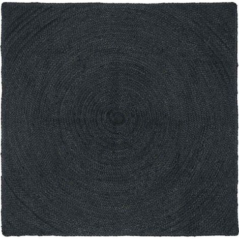 Bereichsteppiche Quadratisch Dunkelgrau 160 x 160 cm Jute