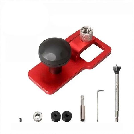 19-mm-Vertikal-Tischbohrlehre mit Kugelgriff, Holzbearbeitungswerkzeug, Lochöffner und Positionierer (1/4)