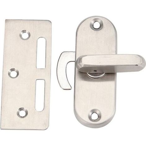 Loquet et targette-90 degrés flip en acier inoxydable porte coulissante serrure loquet serrure à came boucle de porte incurvée (1/5)