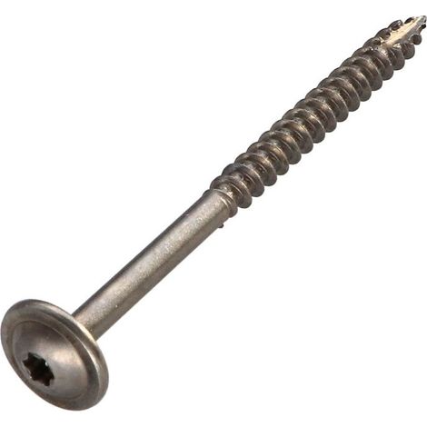 Vis charpente tête disque Inox A2 6X80 Filetée sur 48 TORX T25 Diamètre de tête: 15-30 pièces