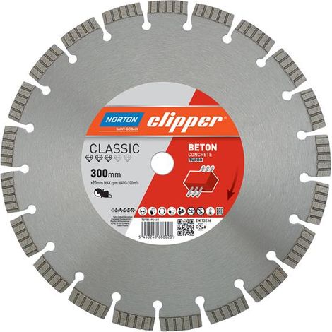 Norton Clipper Classic Beton Diamond Blade 300 x 20mm (1/2)