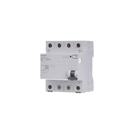 Siemens 5SV36464 Interruptor diferencial de 4 polos 63A