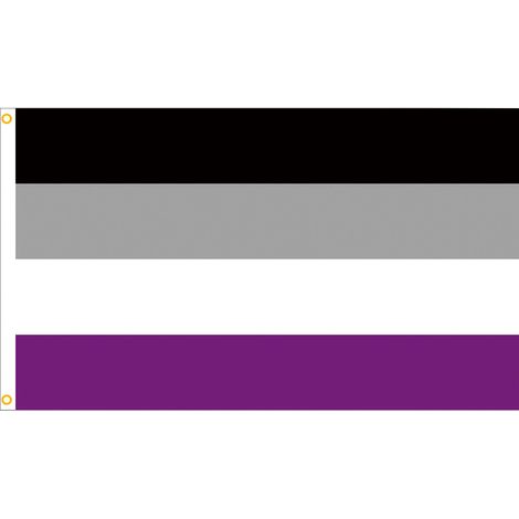 Drapeau Asexuel - 90 x 150 cm - Polyester - 2 oeillets - Pour Intérieur et Extérieur - 1 pièce (1/5)