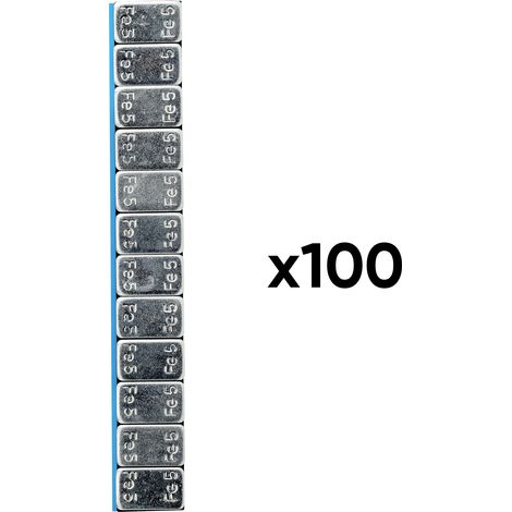 JBM54844 Caja de 100 contrapesas adhesivas de hierro de 5g.