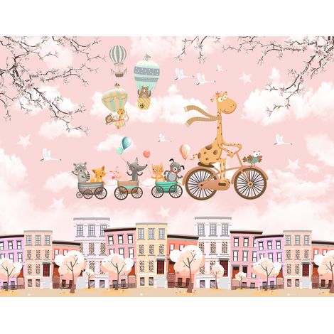 Papier peint panoramique Enfants - Animaux - 130 cm x 101 cm (1/2)