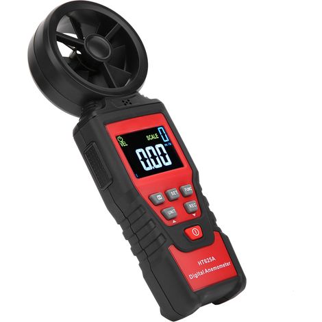 Anémomètre portable HT625B avec écran LCD et port USB, mesure numérique de la vitesse du vent et du volume d'air (1/5)