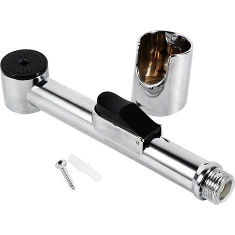 Pulvérisateur de bidet pour toilettes, nettoyeur à main chromé et douche 1,3 x 1,3 pouces pour salle de bain à couches (1/5)