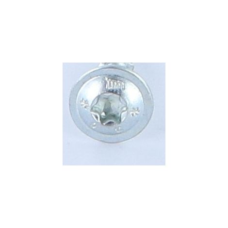 Vis bois TEKOR Tête disque TORX T40 Pointe antifendage type 17 8X50 Filetage total Acier zingué - 50 pièces (1/4)