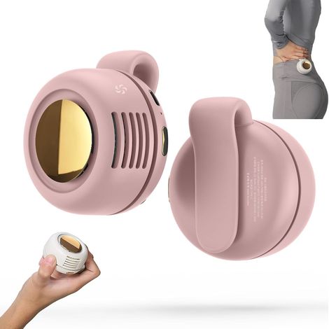 Mini-ventilateur silencieux sans pales avec pince — 3 vitesses, se fixe aux vêtements (Rose) (1/5)