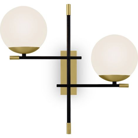 Nostalgia Wandleuchte Matt Gold , 2 Licht, E14 (1/3)