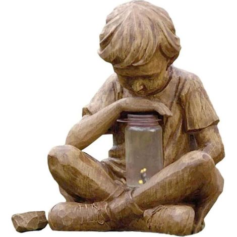 garon Statue Jardin Ornement Vintage Sculpture Art Rsine Artisanat Dcoration Extrieure Patio Cour (1/5)