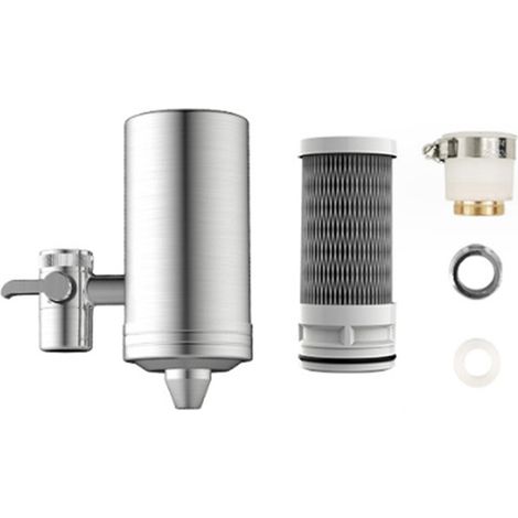 Edelstahl-Wasserfilter für Leitungswasser, Aktivkohleblock-Wasserfiltersystem zur Reduzierung von Chlor und Gerüchen. (1/5)