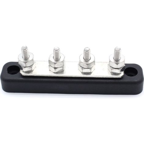 12V/24V 4-Wege-Stromverteilerschiene, 4 x 5 mm Bolzen, Nennstrom 100A, für Anwendungen in der Automobil-, Schiffs- und Bootsindustrie. (1/5)