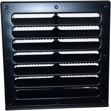 Système de grille de protection contre la pluie Vario noir pour entrée d'air sous le niveau du sol (1 pièce)